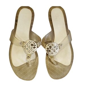 Coach Gold Sandals
